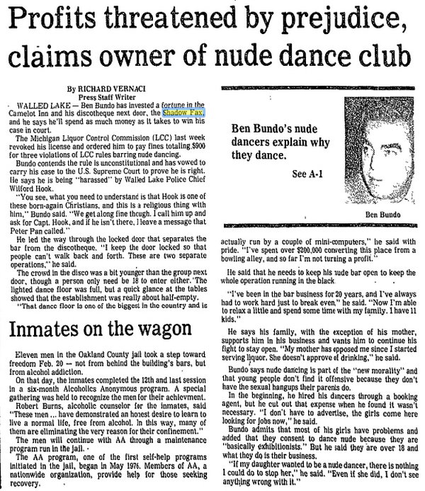 Mr. Bs Camelot Inn (Maple Lanes, Shadow Fax, Olde World Market) - Feb 1978 (newer photo)